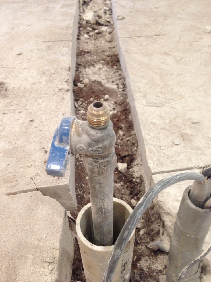 Relocating a gas line...