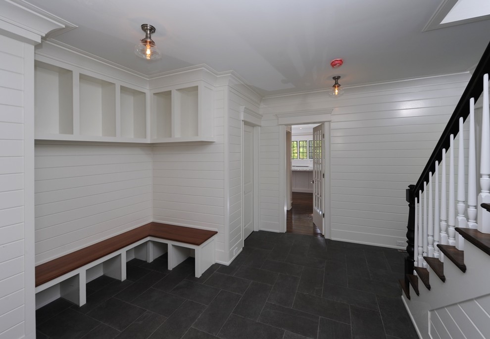 Entryway - transitional entryway idea in Boston