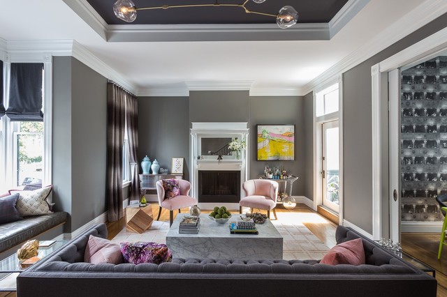 LowerHaight Residence nyklassisk-vardagsrum