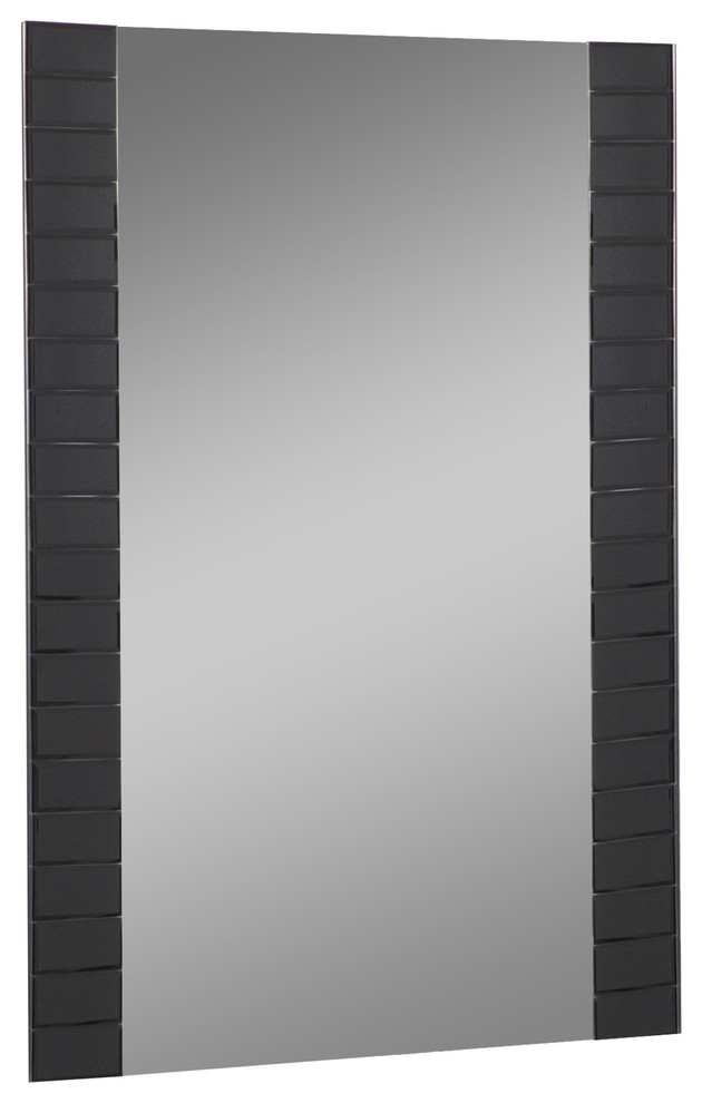 Beveled Bathroom Mirror, Black Modern Bathroom Mirrors by Decor