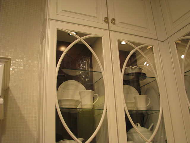 decorative glass cabinet doors - traditional - denver -