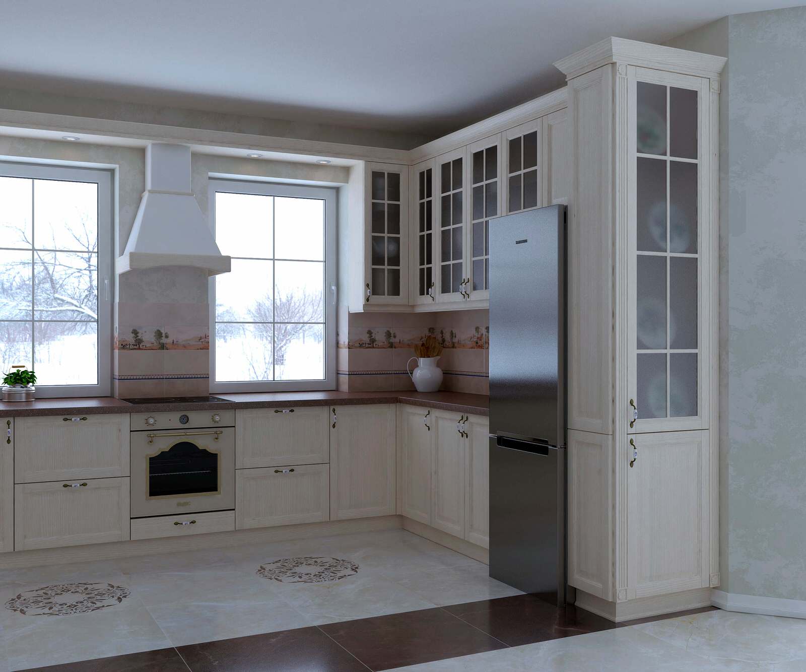 Кухня в загородном доме