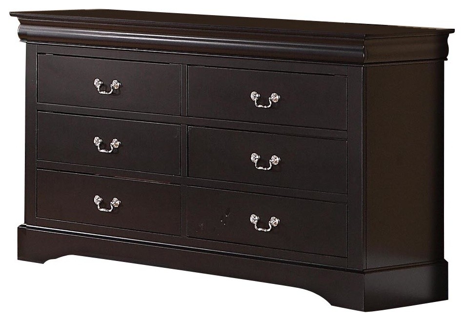 Standard Furniture Lewiston Black 6-Drawer Dresser in Black