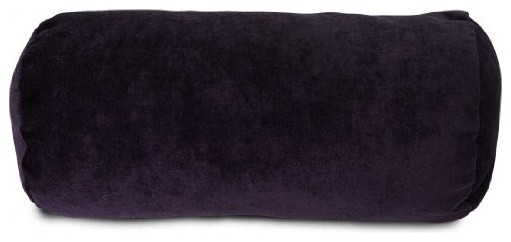Villa Aubergine Round Bolster Pillow 18 5x8 Contemporary
