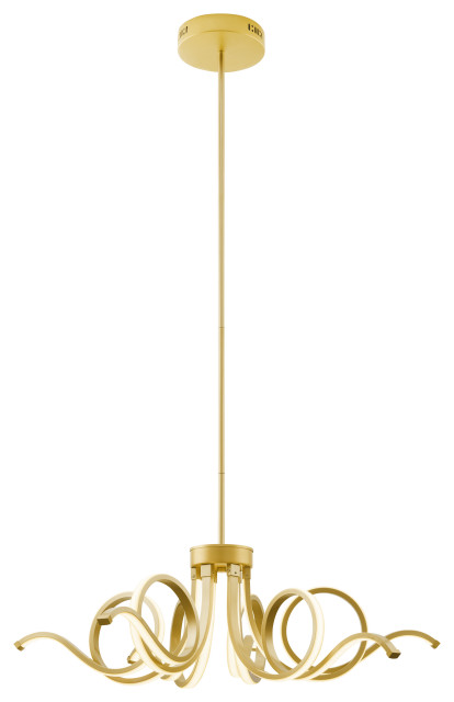 Magnolia Adjustable Chandelier Integrated LED, Dimmable, Gold
