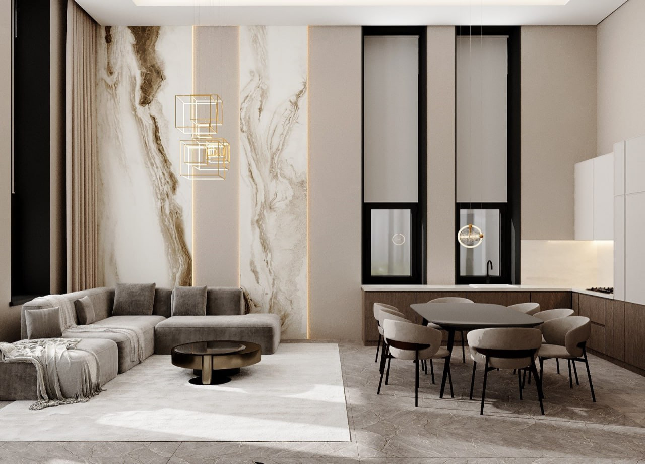 Дизайн-проект дома (420 м2) в стиле нео-модерн