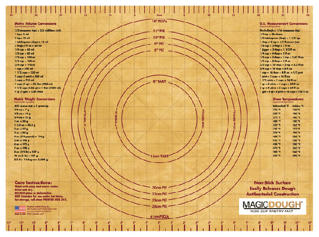 Magic Dough Non Stick Pastry Mat Tuscan Mediterranean Baking