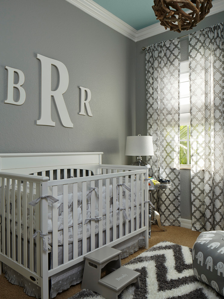 Nursery - transitional nursery idea in Miami