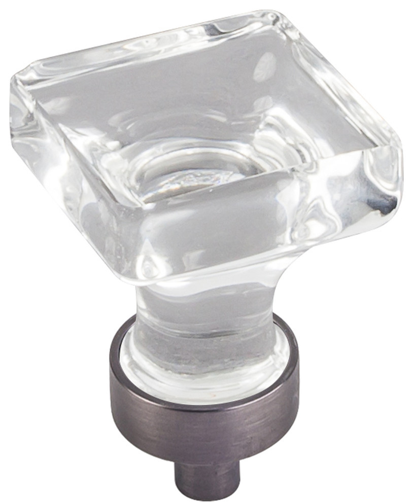 Glass Square Knob Transitional And Drawer Knobs