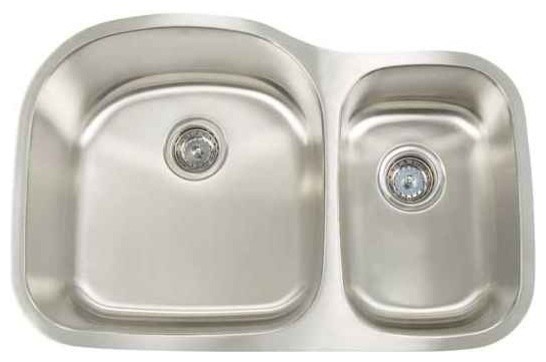 18 Gauge 31 1 8x20 2 60 40 Sink Contemporary Kitchen 18 Gauge 31 1 8x20 2 60 40