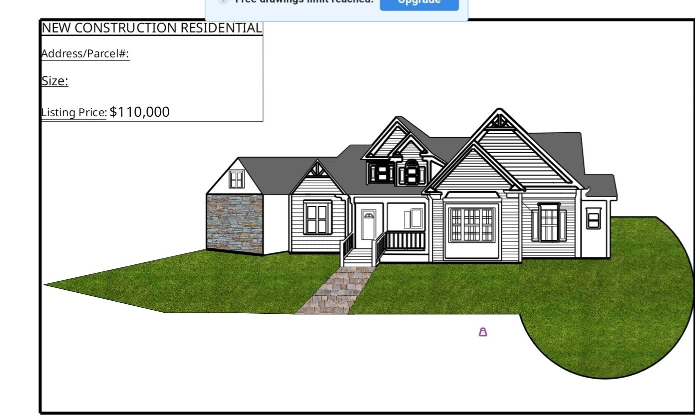 New Construction Residential Exterior Drawing