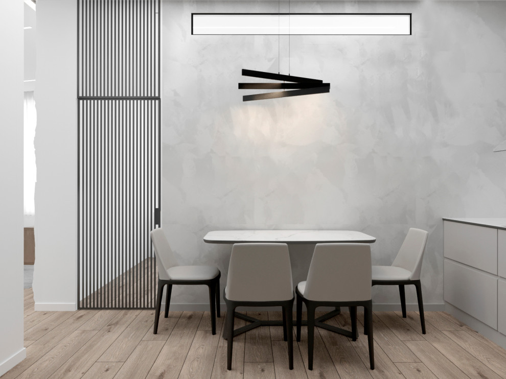 "Расправив крылья". Дизайн 3х - комнатной квартиры в стиле минимализм.