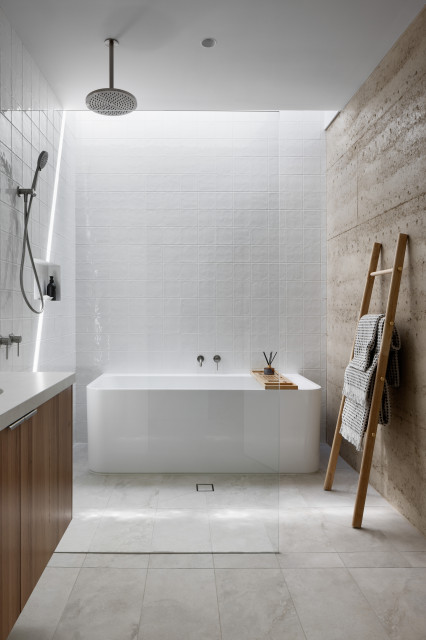 Earth + Sky House modern-bathroom