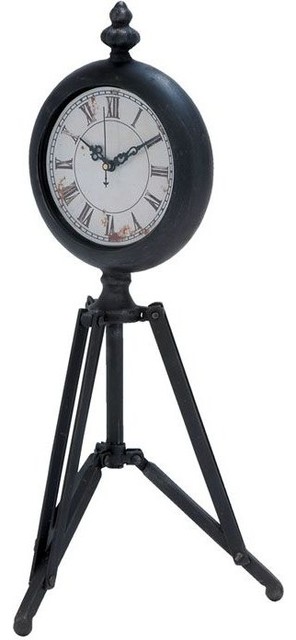 Metal Tripod Clock with Tripod Stand