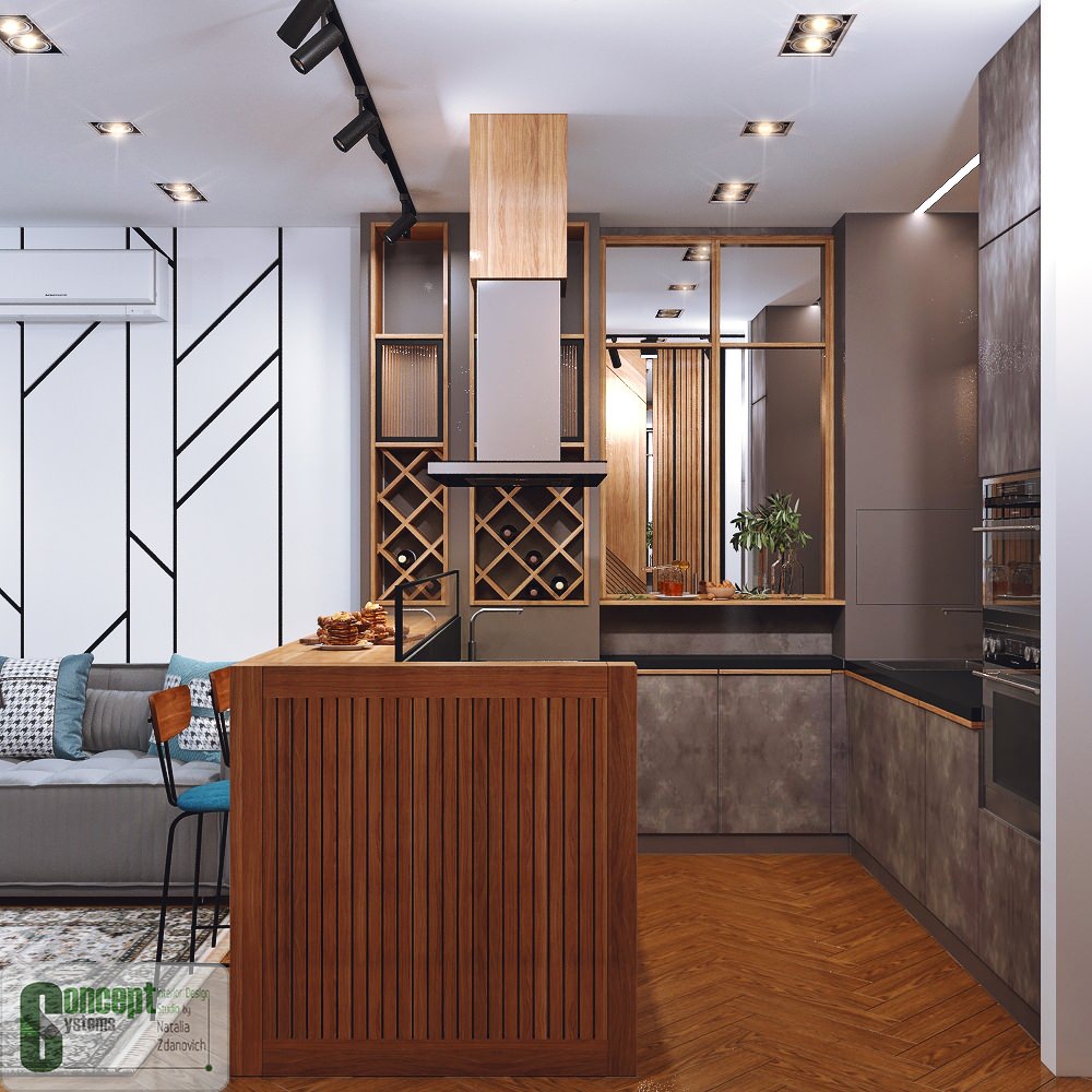 ЖК Биография (гостиная-кухня)