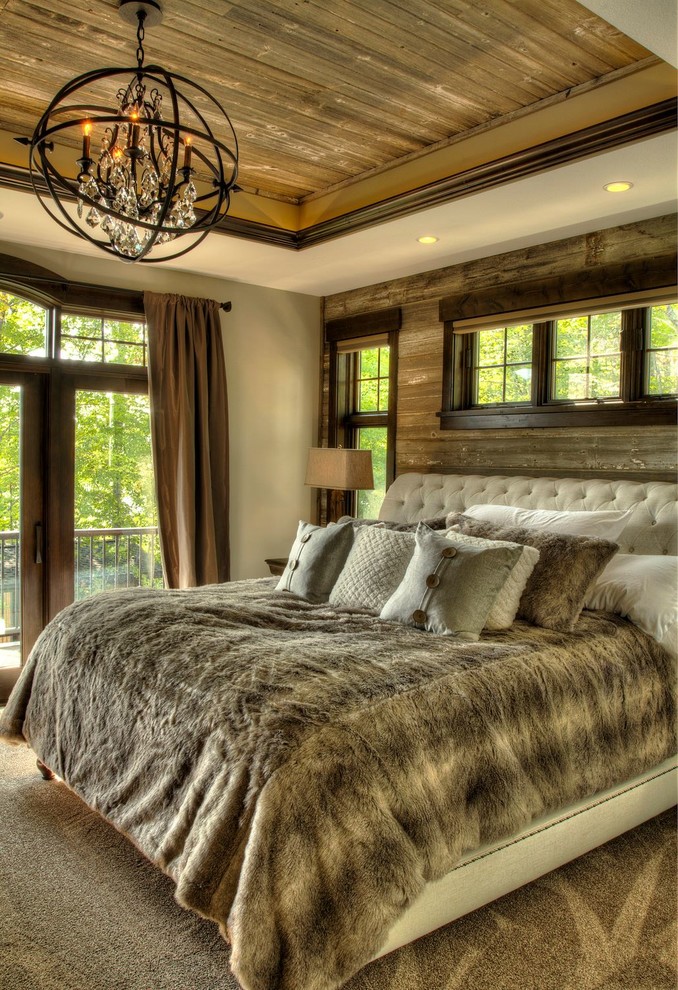 Inspiration for a country bedroom in Minneapolis.