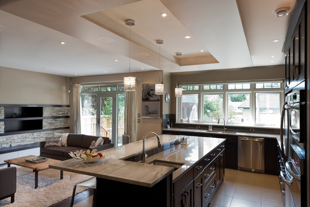 This is an example of a contemporary kitchen in Edmonton.