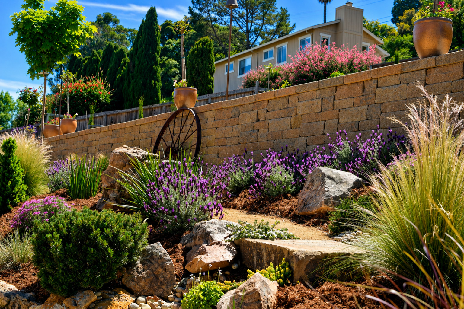 This is an example of a mediterranean landscaping in San Francisco.