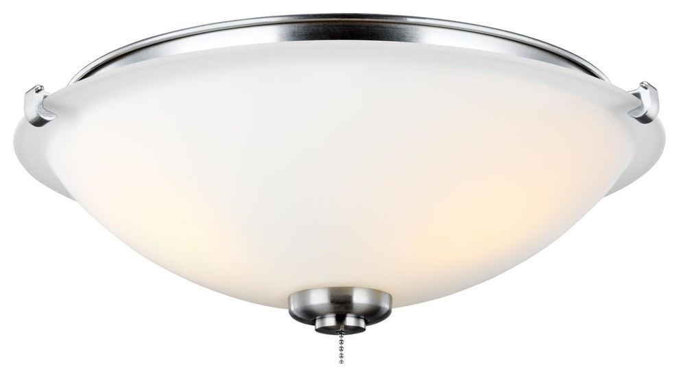 Monte Carlo Fan Company 3-Light LEDLight Kit, Brushed Steel, Brushed Steel