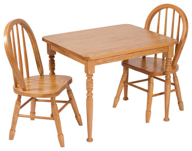 kids oak table and chairs