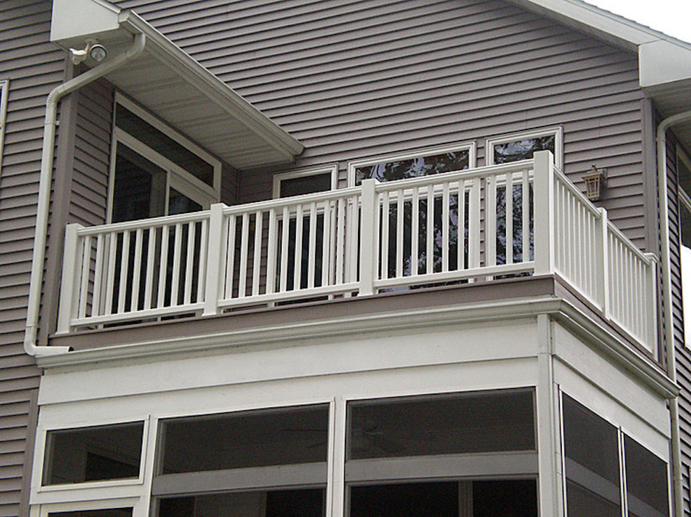 Deck - mid-sized backyard balcony deck idea with no cover