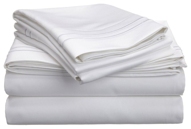 Premium 800 Thread Count Cotton Sheet Set - King, White
