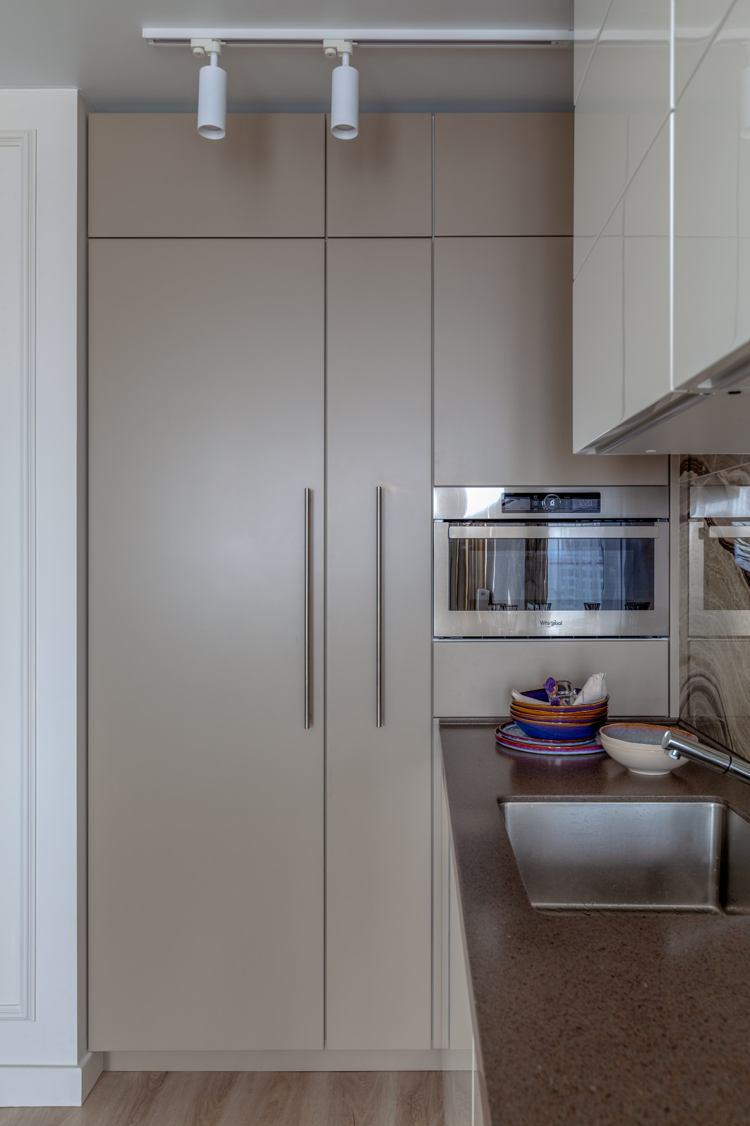 Дизайн-проект пентхауса в ЖК Европейский берег с высотой потолка 5,8 м.