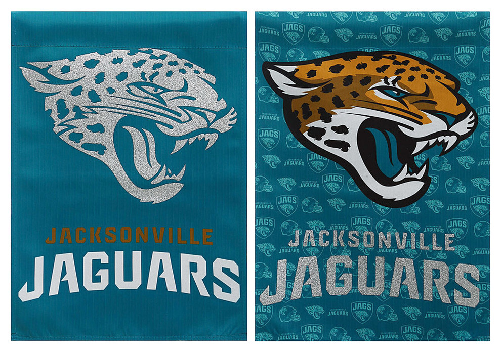Jacksonville Jaguars Glitter Accented Double Sided Garden Flag