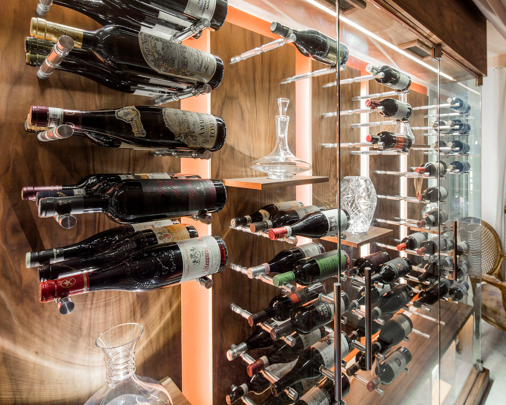 Design ideas for a contemporary wine cellar in Toronto.