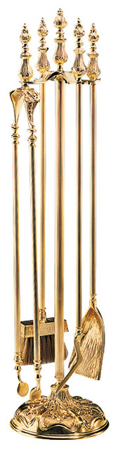 Inviting Home Inc. - Cast Brass Fireplace Tools - View in Your Room! | Houzz hand-cast brass fireplace tools 7-1/2"W x 7-1/2"D x 32-1/2"H hand-crafted in Italy Solid cast brass fireplace tools set in antiqued finish. Fireplace tools set