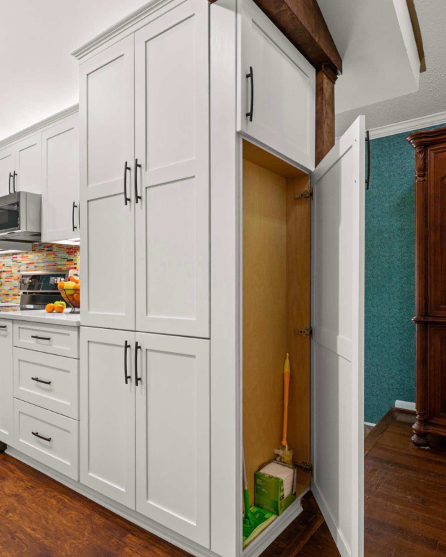 kitchen with a roof