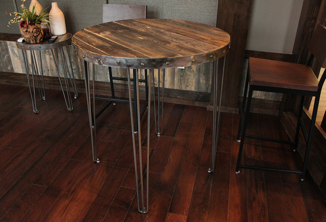 Reclaimed Wood Round Table Modern Dining Room Denver By Jw