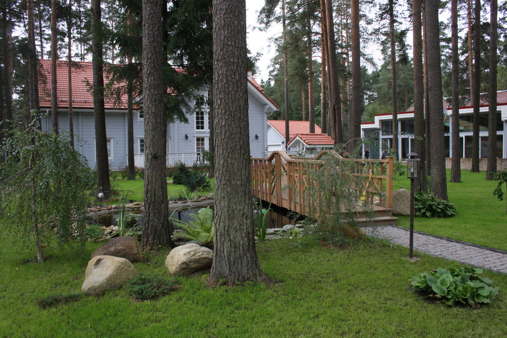 Реализация ландшафтного проекта в сосновом лесу