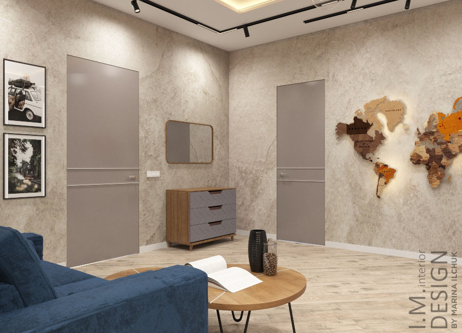 Загородный дом 400 кв.м. Холлы и вторая гостиная.