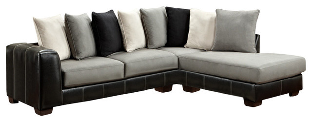 Idol Steel Microfiber L Shaped Sectional Contemporary Idol Steel Microfiber L Shaped Sectional
