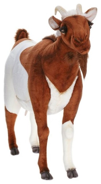 large stuffed animal goat