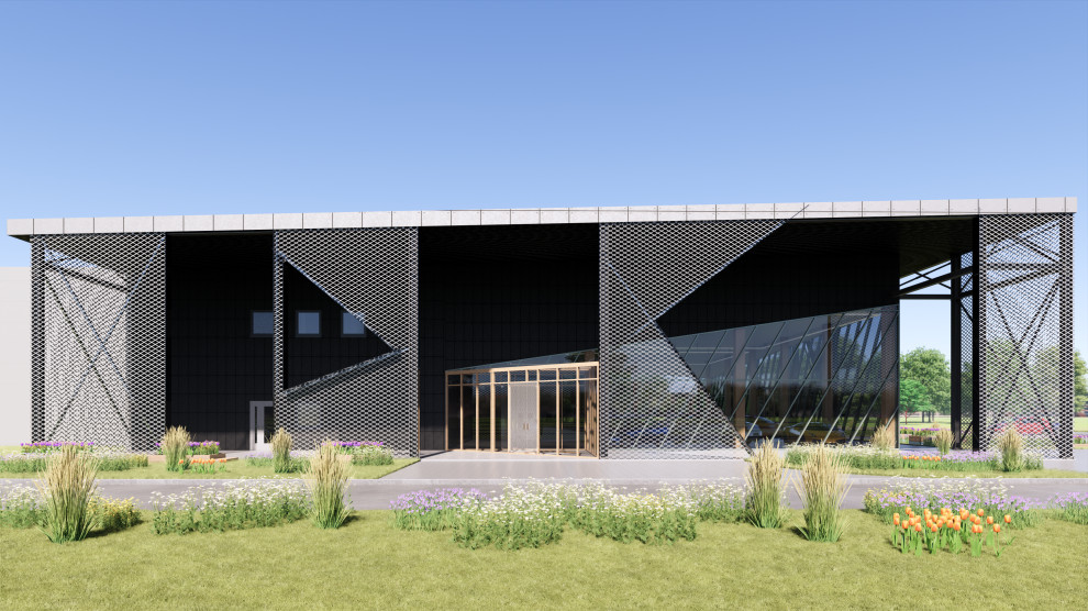 Дизайн интерьера шоу-рума и концепция фасадов для дилерского центра автомобилей