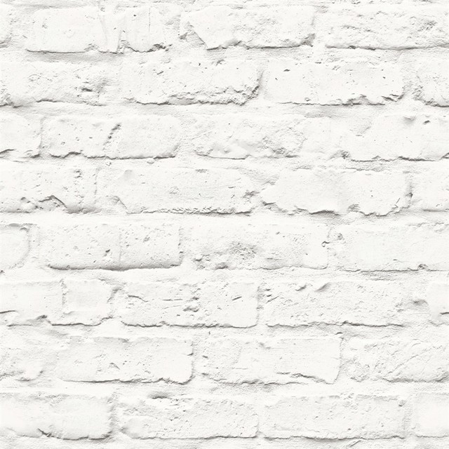 Faux Brick Wallpaper - Farmhouse - Wallpaper - by Walls Republic