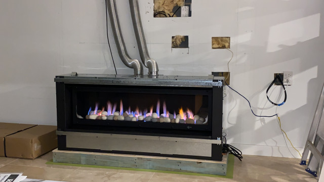 Fireplace moderne-dagligstue