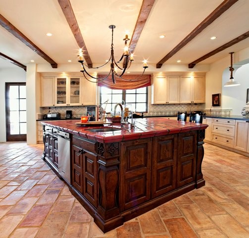 Inspiration for a rustic kitchen remodel in Phoenix