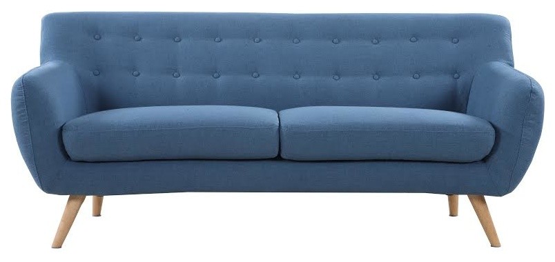 Midcentury Modern Sofa Seat, Blue