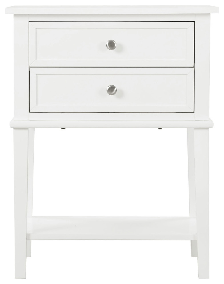 Home Furniture Modern Newton 2Drawer Yellow Nightstand, 28"Hx16"Wx22"D