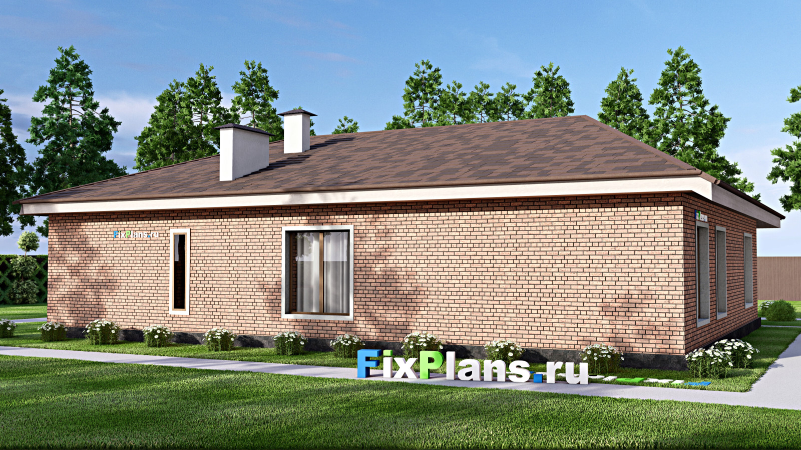 Проект одноэтажного дома 15х21м S208м2 F-14273