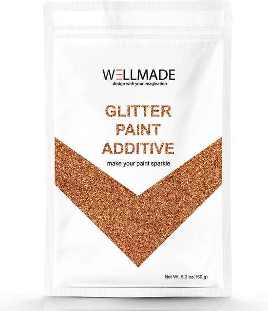 Copper Glitter Paint Additive 5.3oz/150g/bag+ 2pcs buffing pad Contemporary Paint by