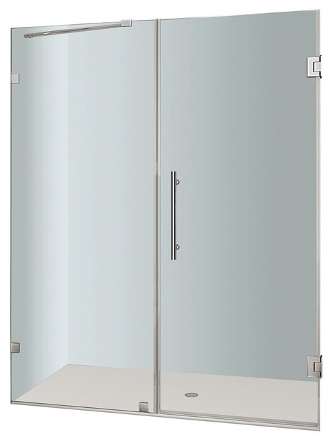 Aston Nautis 60 X72 Completely Frameless Hinged Shower Door Aston Nautis 60 X72 Completely Frameless Hinged Shower Door Stainless Steel Contemporary Doors By