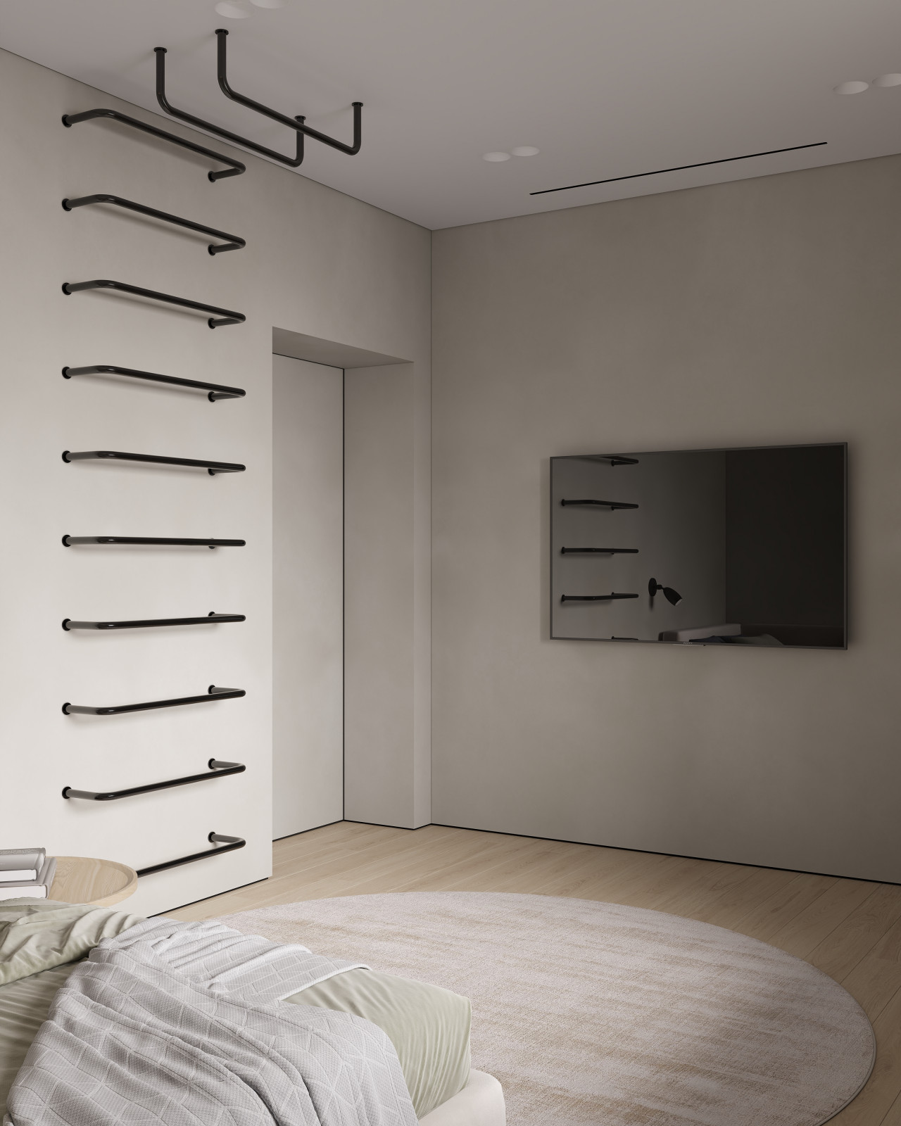 ЖК «Зенит», современный интерьер квартиры, построенный на контрастах