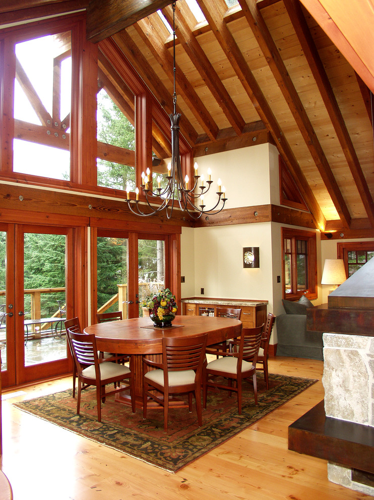 Design ideas for a country dining room in Vancouver.