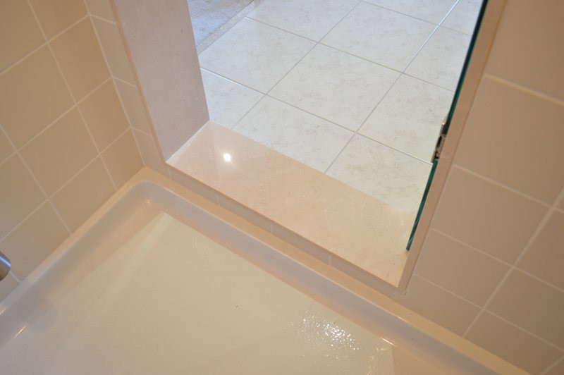 What do I use for walk in shower threshold?
