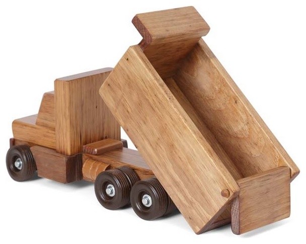 NEW Handcrafted Wooden Toy Dump Truck  