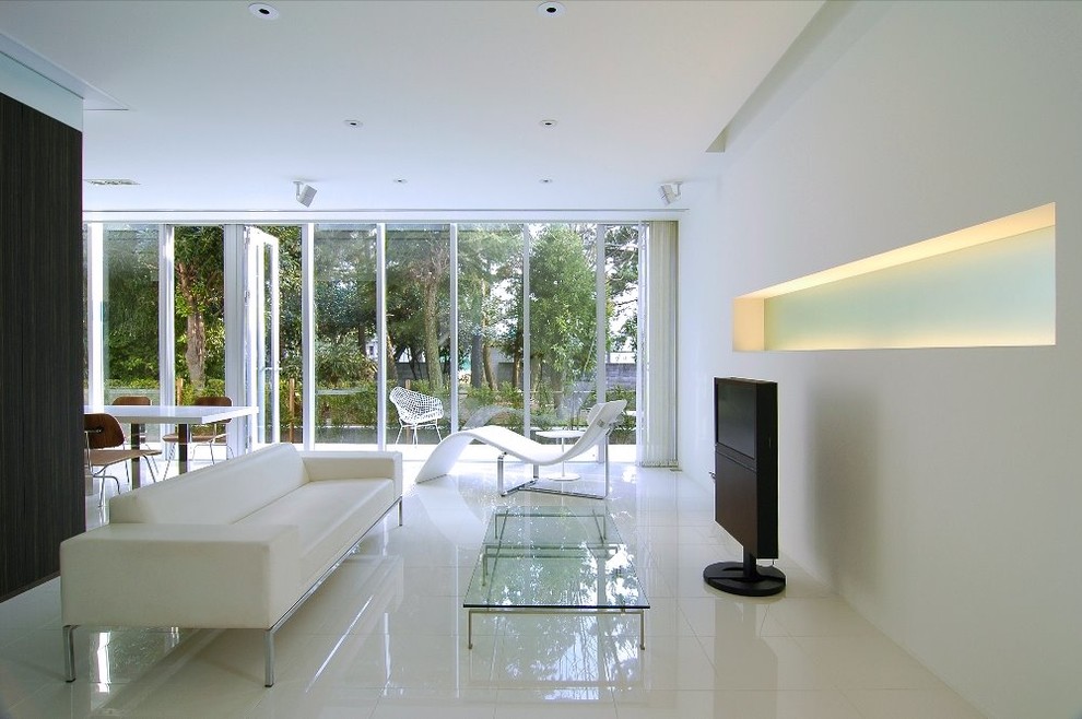This is an example of a modern living room in Other.